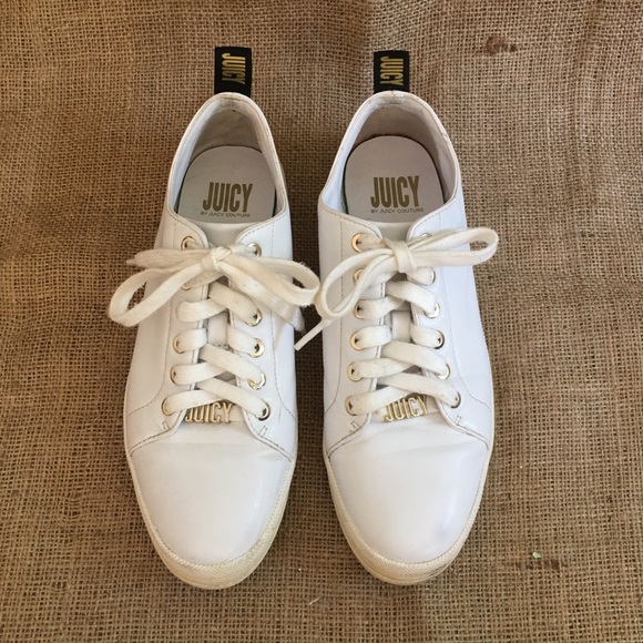 Juicy Couture White Low Top Sneakers Size 8.5 - Picture 4 of 10